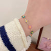 Copper Enamel Daisy Bracelets