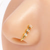 1 Piece Nose Rings & Studs Simple Style Commute Star Moon Copper Hollow Out Artificial Rhinestones Zircon 18K Gold Plated