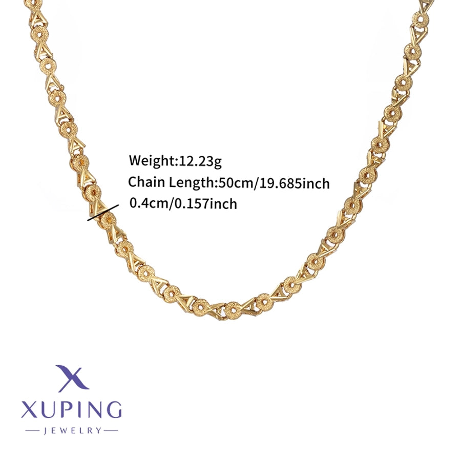 Jewelry Retro Geometric Copper 18K Gold Plated Plating Necklace