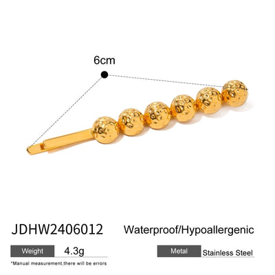 Women's IG Style Marine Style Starfish Flower Shell 304 Stainless Steel Inlay Pearl Hair Clip Insert comb