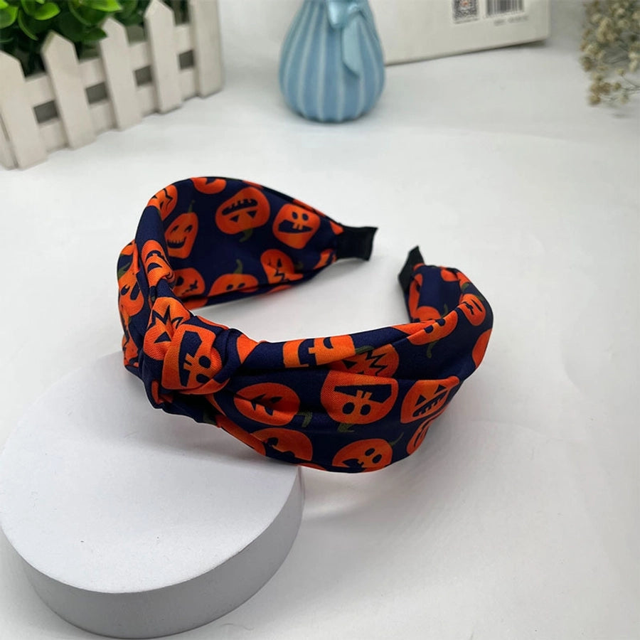 funny halloween pattern pumpkin spider polyester hair band