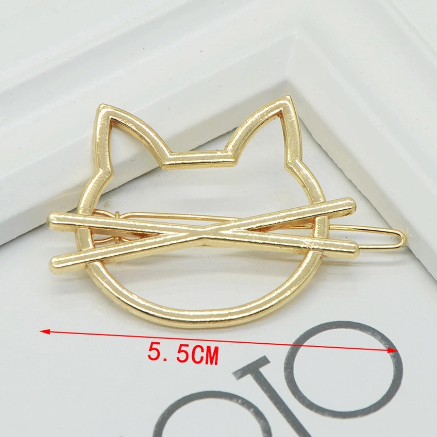 fashion geometric metal plating hair clip