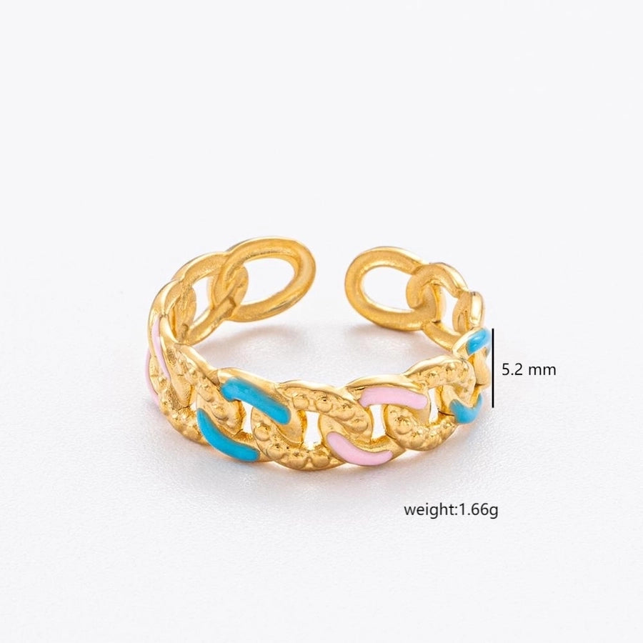 Jewelry Elegant Devil's Eye Star Heart Shape 304 Stainless Steel Open Rings