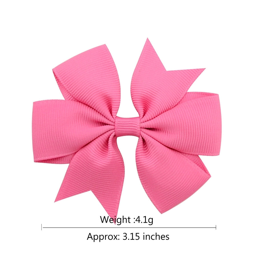 fashion solid color bow knot cloth hair clip 1 piece