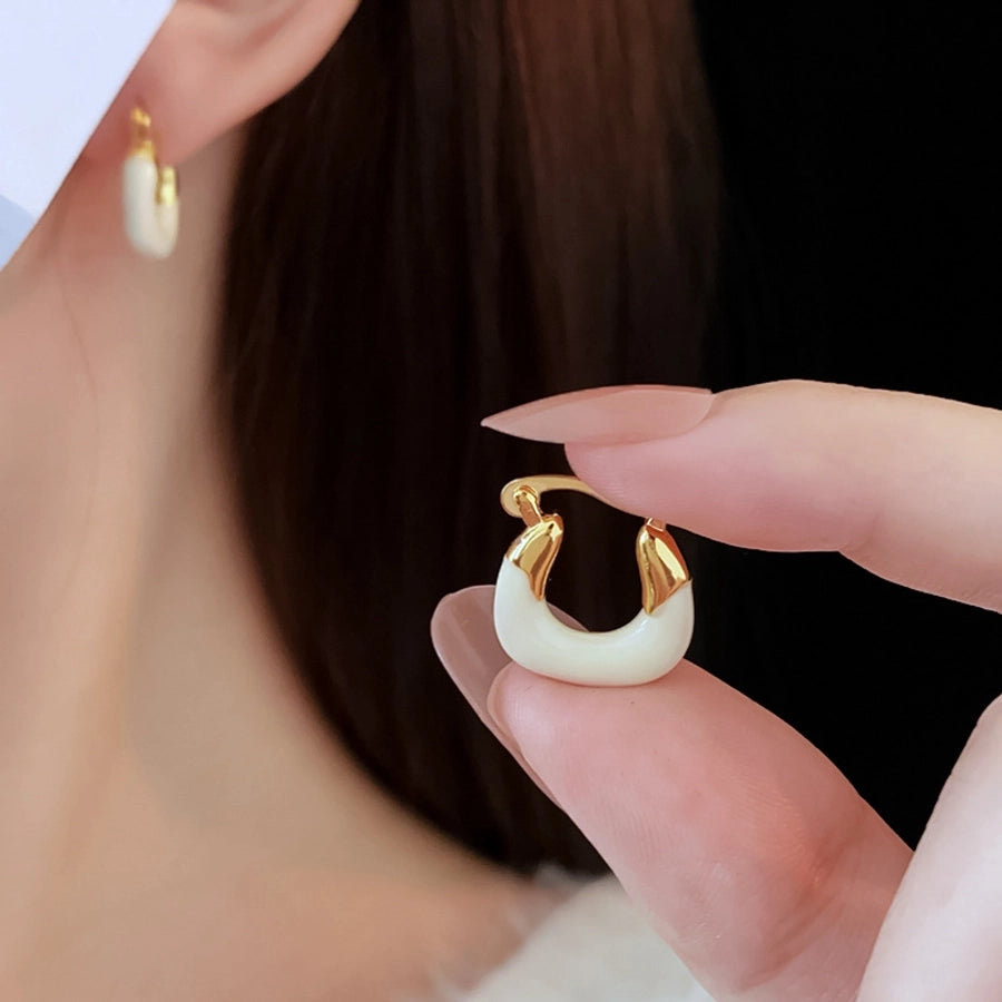 1 Pair Basic U Shape Plating Copper Earrings