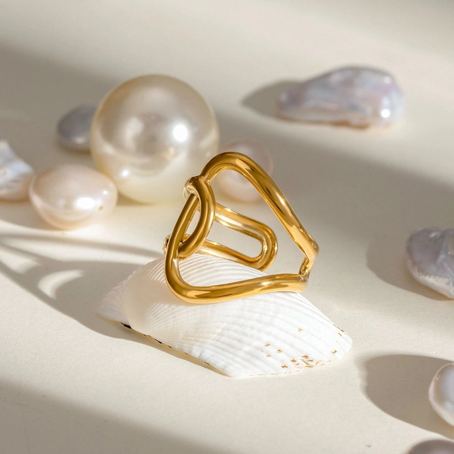 Jewelry Simple Style Classic Style Geometric 304 Stainless Steel Open Rings