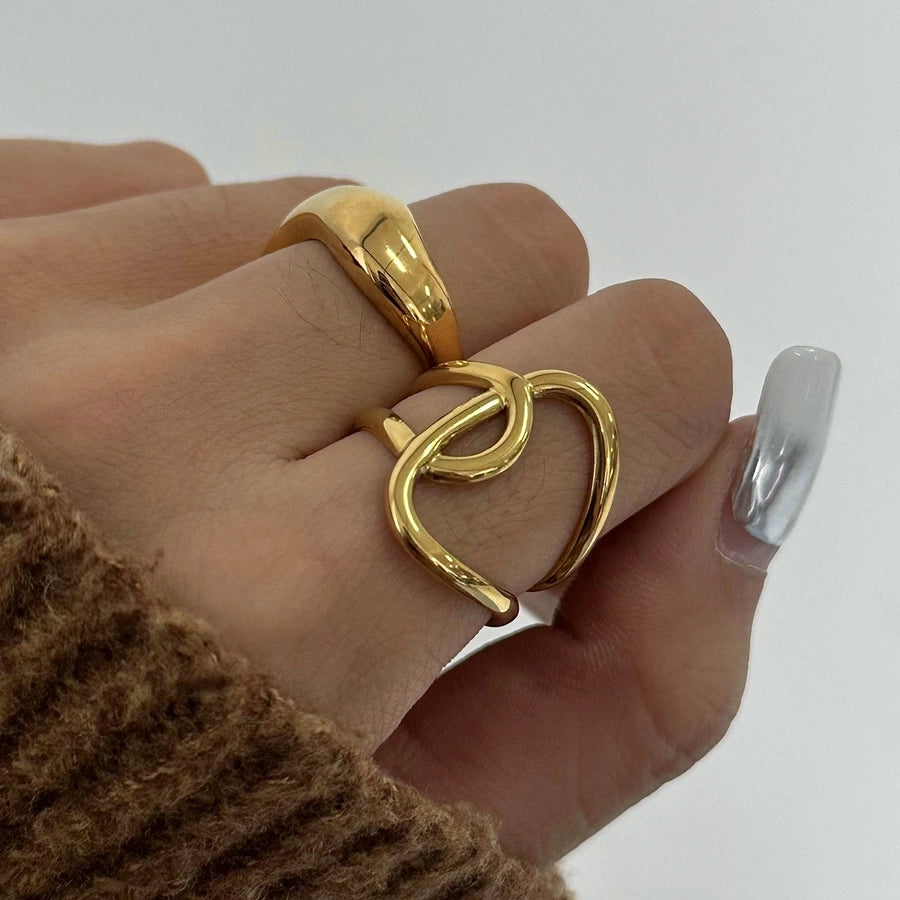 Jewelry Simple Style Classic Style Geometric 304 Stainless Steel Open Rings