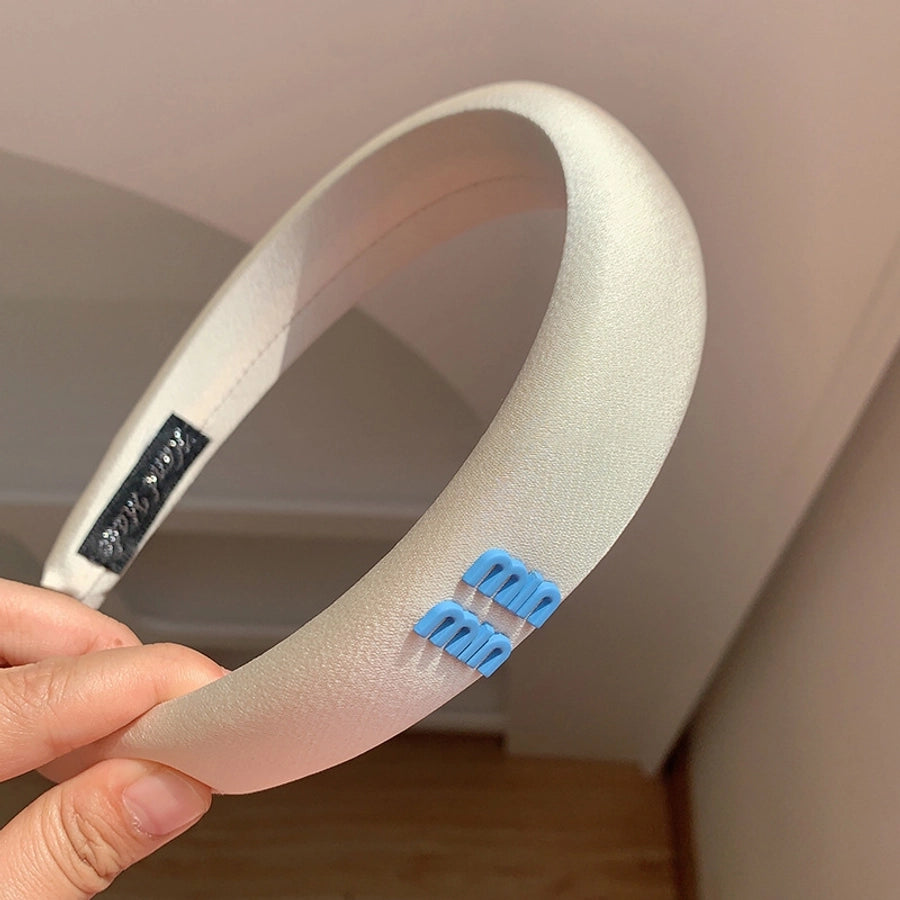 Macaron Color Series Letters Headband Satin High Skull Top Small Fresh Headband Face Wash Hair Pressing Hairpin Hair Accessories Headwear