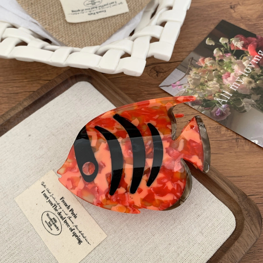 Women's Elegant Streetwear Fish Acetic acid sheets Hair Claws