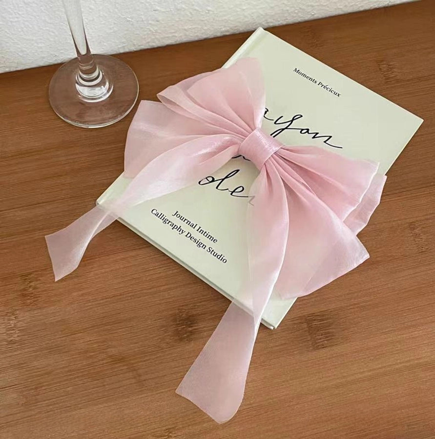 Big bow hair accessories hairpin for women  new high-grade spring clip back head hair clip headdress hairpin