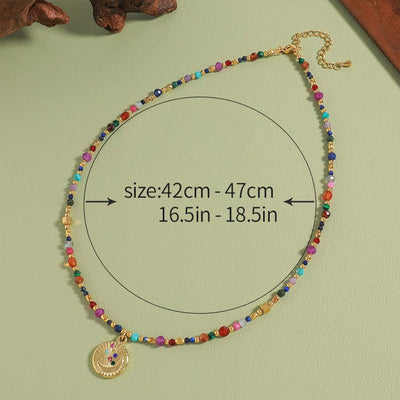 Tropical Sweet Round Moon 304 Stainless Steel natural stone Freshwater Pearl Rhinestones Beaded Chain Pendant Necklace In Bulk