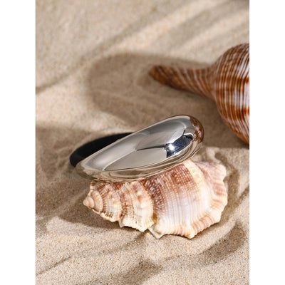 Women's IG Style Solid Color 304 Stainless Steel rubber band Hair Tie