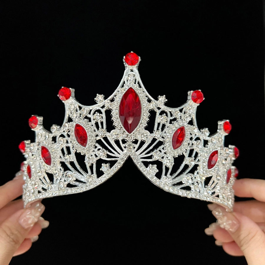 Women's Lady Crown Alloy Rhinestone Plating Hair Band