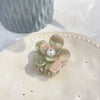 Women's Elegant Simple Style Flower Acetic acid sheets Inlay Artificial Pearls Hair Claws