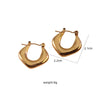 1 Pair Simple Style Classic Style Commute Geometric Heart Shape Strawberry Hollow Out 304 Stainless Steel Imitation Gold  Earrings Ear Studs