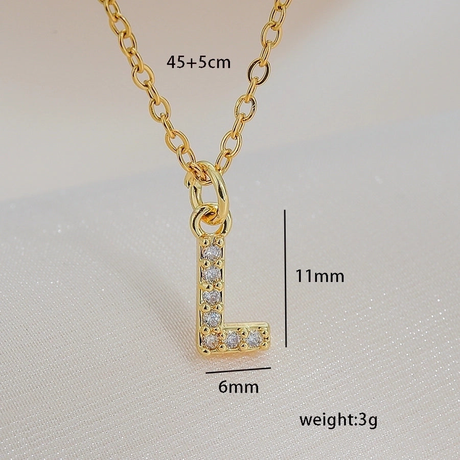 Jewelry Basic Retro Classic Style Letter 304 Stainless Steel Copper Pendant Necklace