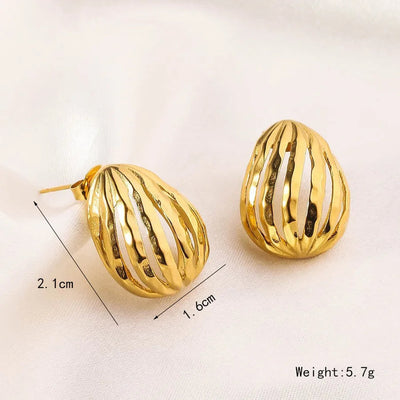 1 Pair Simple Style Commute Geometric Heart Shape Plating Titanium Steel Drop Earrings Earrings Ear Studs