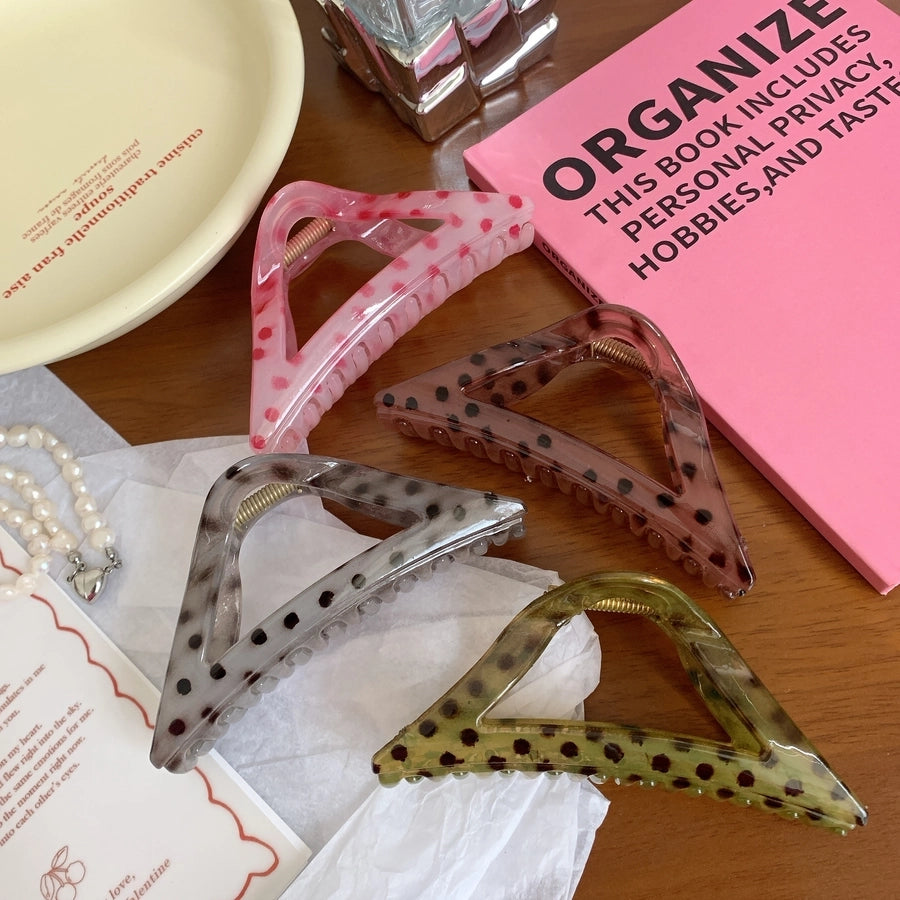 Women's Casual Simple Style Polka Dots Plastic Hollow Out Hair Claws