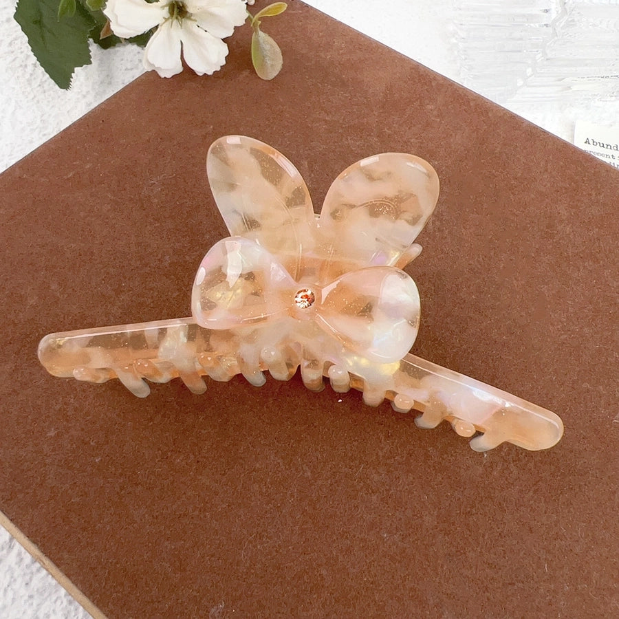 Women's Sweet Simple Style Bow Knot Acetic acid sheets Inlay Rhinestones Hair Claws
