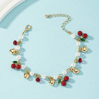 Simple Style Cherry Alloy cable chain Chain & Link Bracelets Wholesale