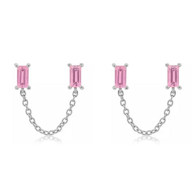 1 Pair Casual Elegant Geometric Copper Zircon 24K Gold Plated Drop Earrings