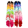 fashion baby v-shaped ribbed ribbon bow hairpin hair accessories