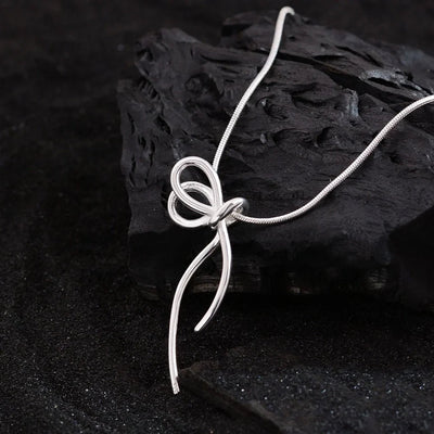 Jewelry Simple Style Bow Knot Copper Necklace