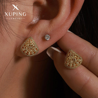 1 Pair Retro Simple Style Triangle Plating Copper 18K Gold Plated Ear Studs