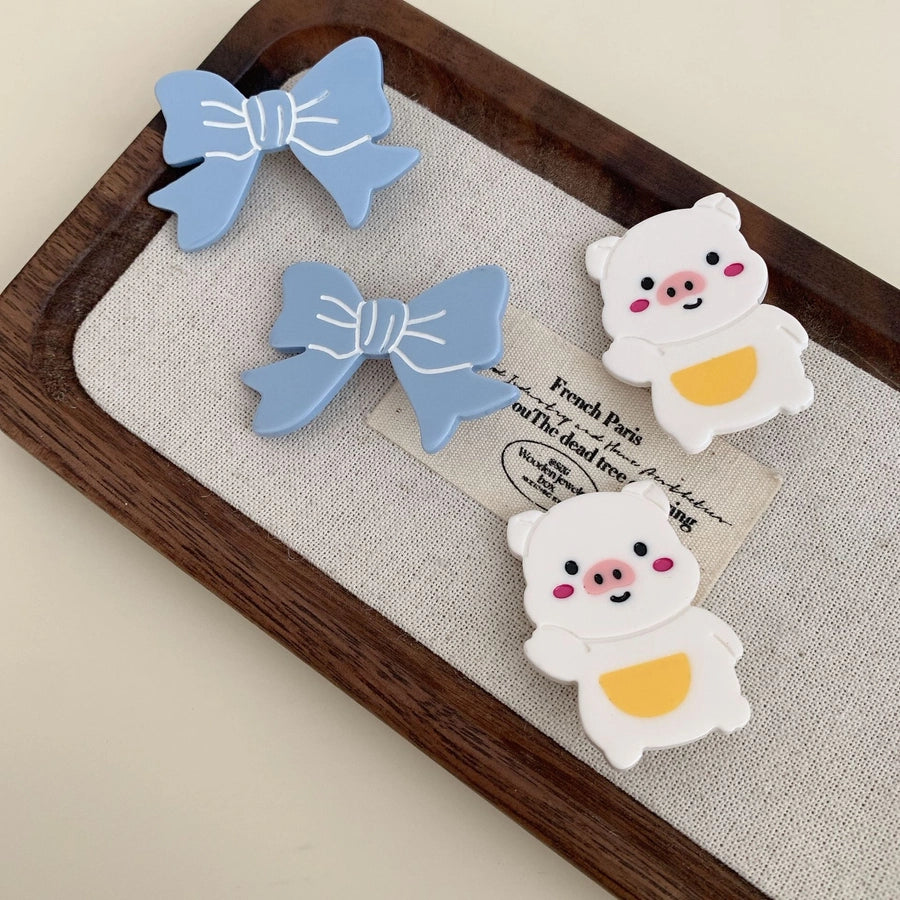 Women's Cute Animal Bow Knot Acetic acid sheets Hair Clip