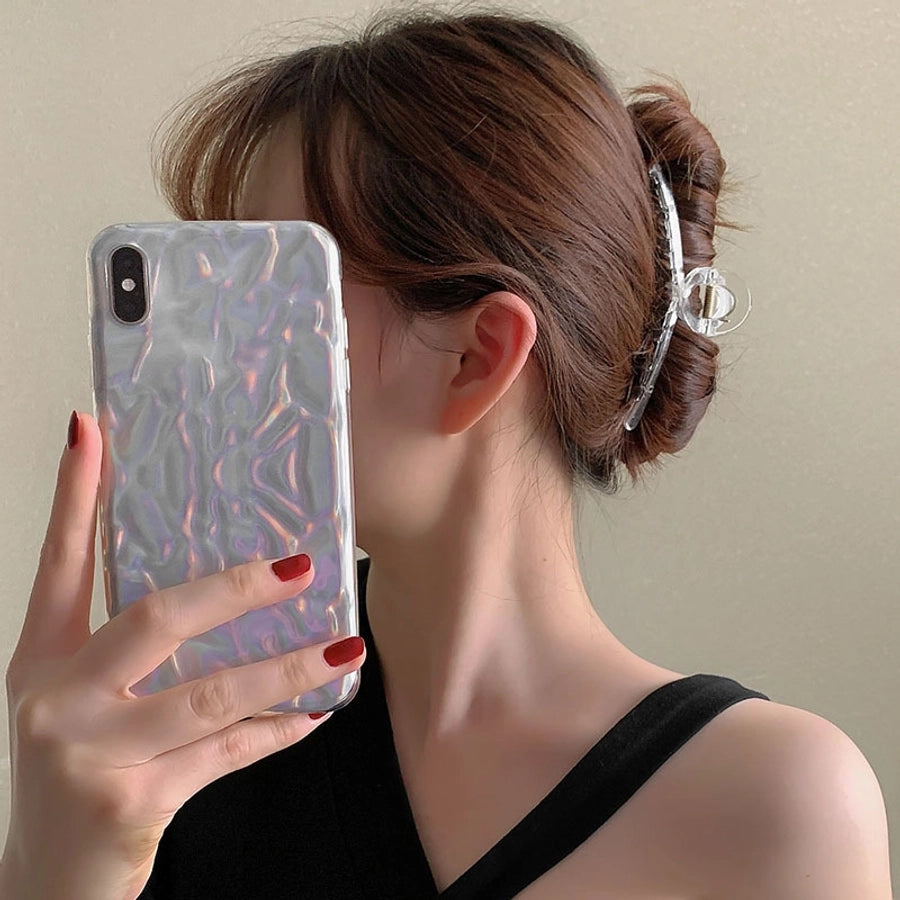 women's simple style transparent plastic hair claws