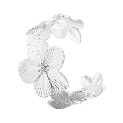 Copper 18K Gold Plated Conch Flower Bangle