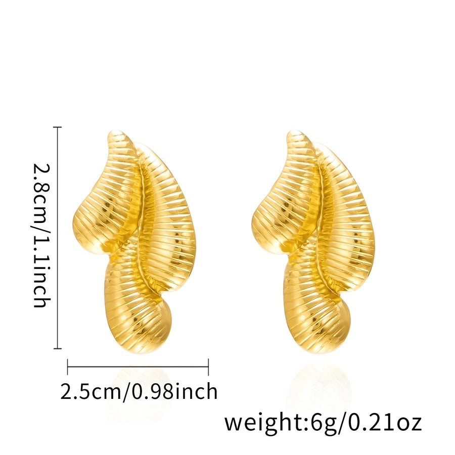 1 Pair Elegant Heart Shape Butterfly Bow Knot 201 Stainless Steel Ear Studs