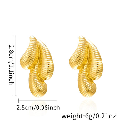 1 Pair Elegant Heart Shape Butterfly Bow Knot 201 Stainless Steel Ear Studs