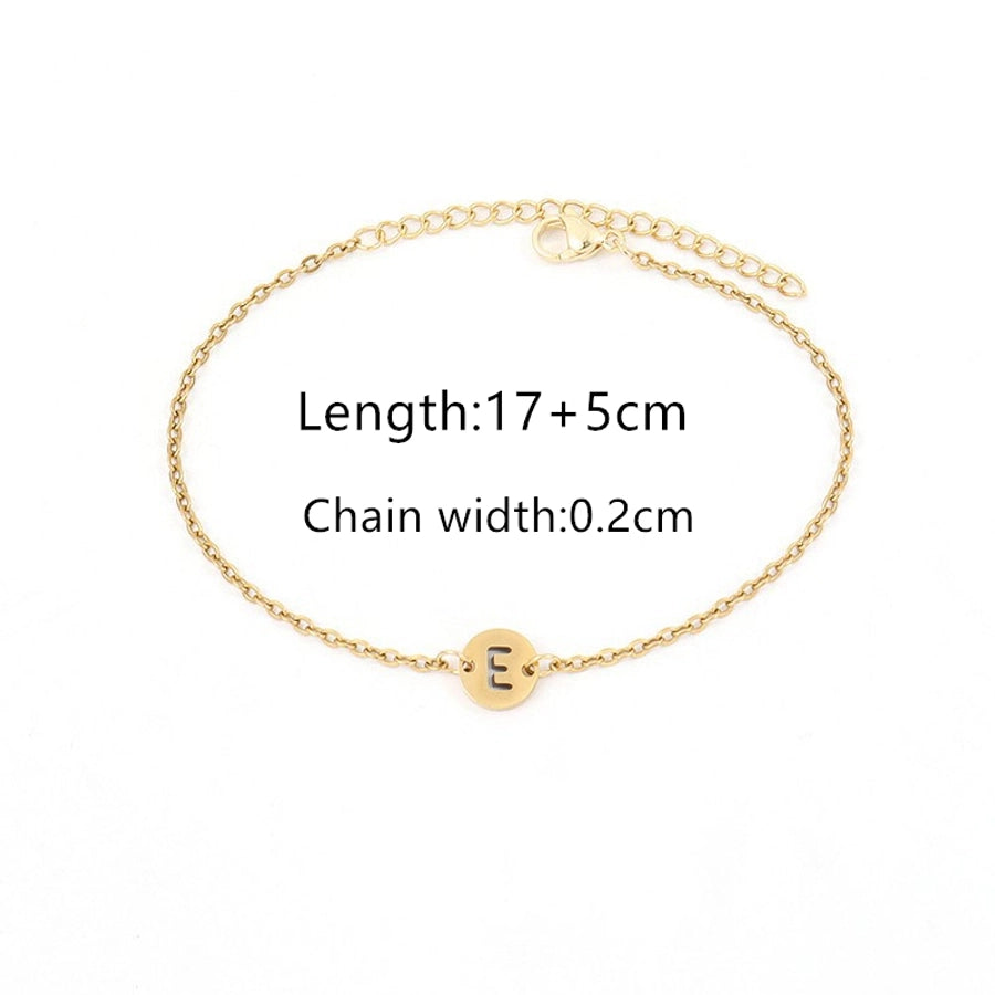 Elegant Simple Style Classic Style Letter 201 Stainless Steel 304 Stainless Steel Bracelets In Bulk
