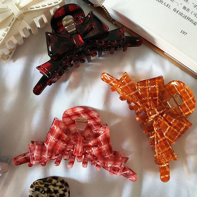 Women's Simple Style Streetwear Bow Knot Acetic acid sheets Handmade Hair Claws