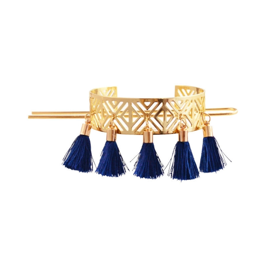 Women's Retro Geometric Metal Tassel Plating Hairpin