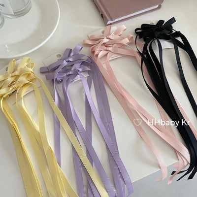 Women's Y2K Preppy Style Sweet Bow Knot Cloth Metal Hair Clip