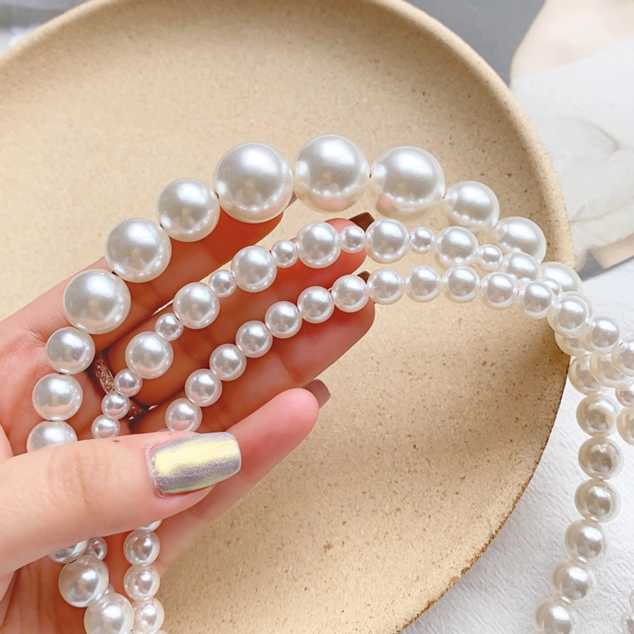 simple pearl hair hoop female wild out headband pressure hair bundle hairpin super fairy headband