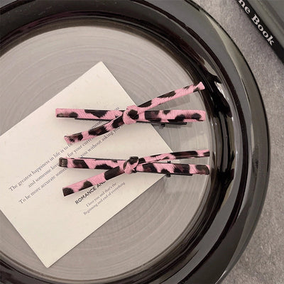 Women's Casual Simple Style Bow Knot Pu Leather Hair Clip