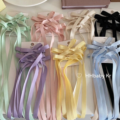 Women's Y2K Preppy Style Sweet Bow Knot Cloth Metal Hair Clip