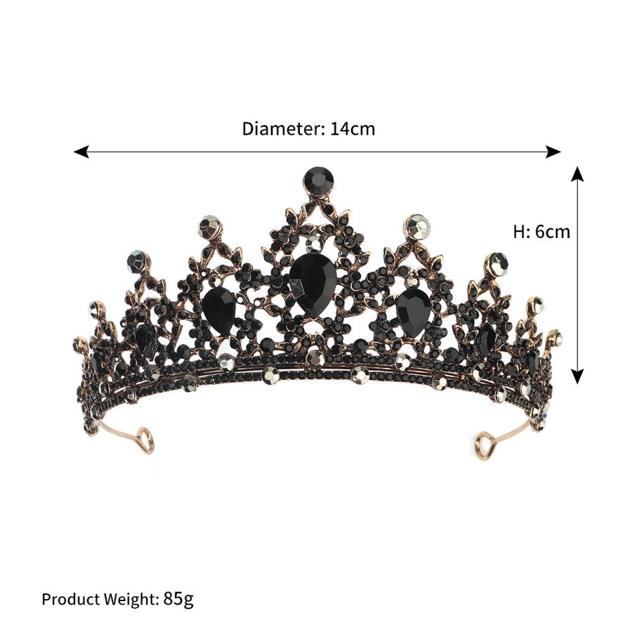 baroque  prom crown rhinestone pearl headband