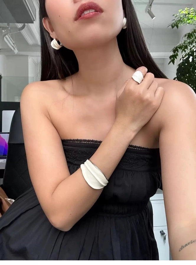 1 Pair Elegant Artistic Commute Geometric Epoxy Brass 24K Gold Plated Earrings