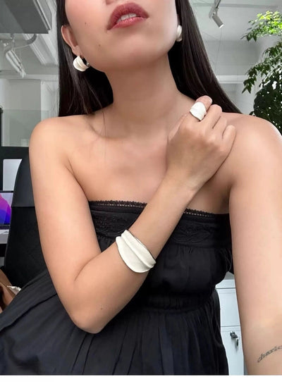 1 Pair Elegant Artistic Commute Geometric Epoxy Brass 24K Gold Plated Earrings