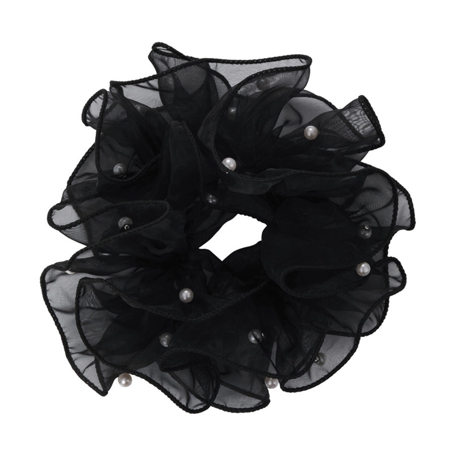 Women's Casual Simple Style Geometric Imitation Pearl Gauze Hair Tie