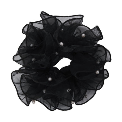 Women's Casual Simple Style Geometric Imitation Pearl Gauze Hair Tie