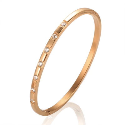 Elegant Solid Color Titanium Steel Bangle In Bulk
