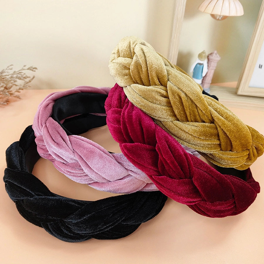 fashion solid color velvet hair band 1 piece