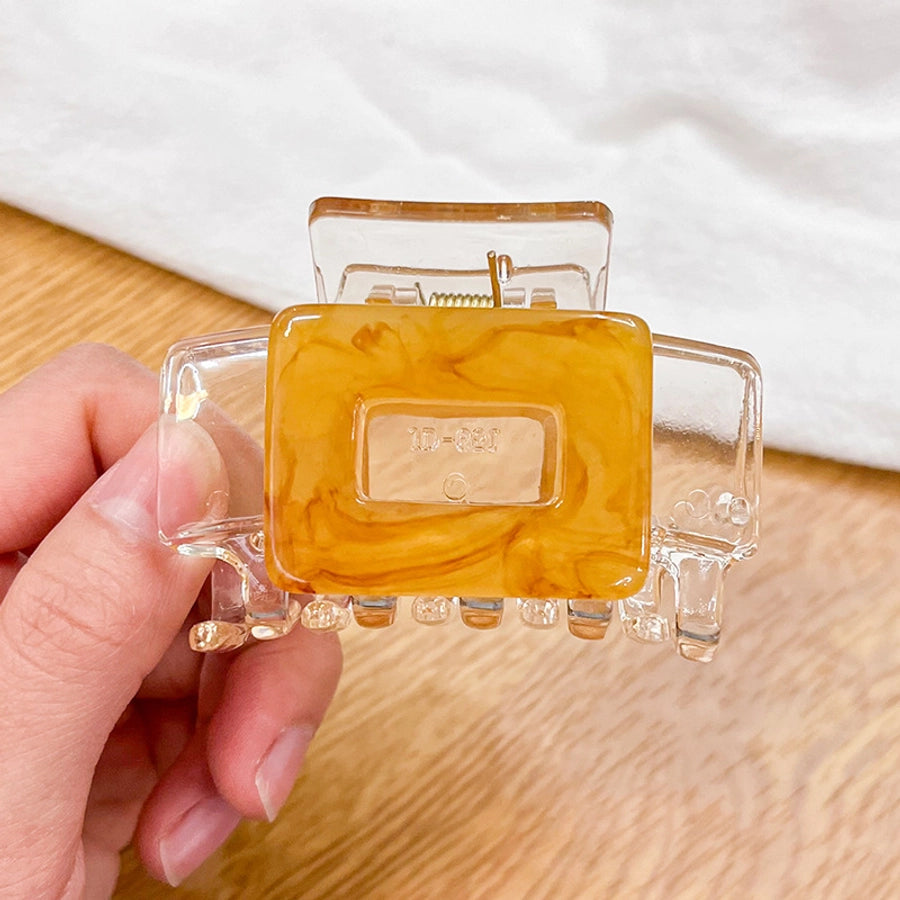 Women's Casual Simple Style Square Arylic Stoving Varnish Hair Claws