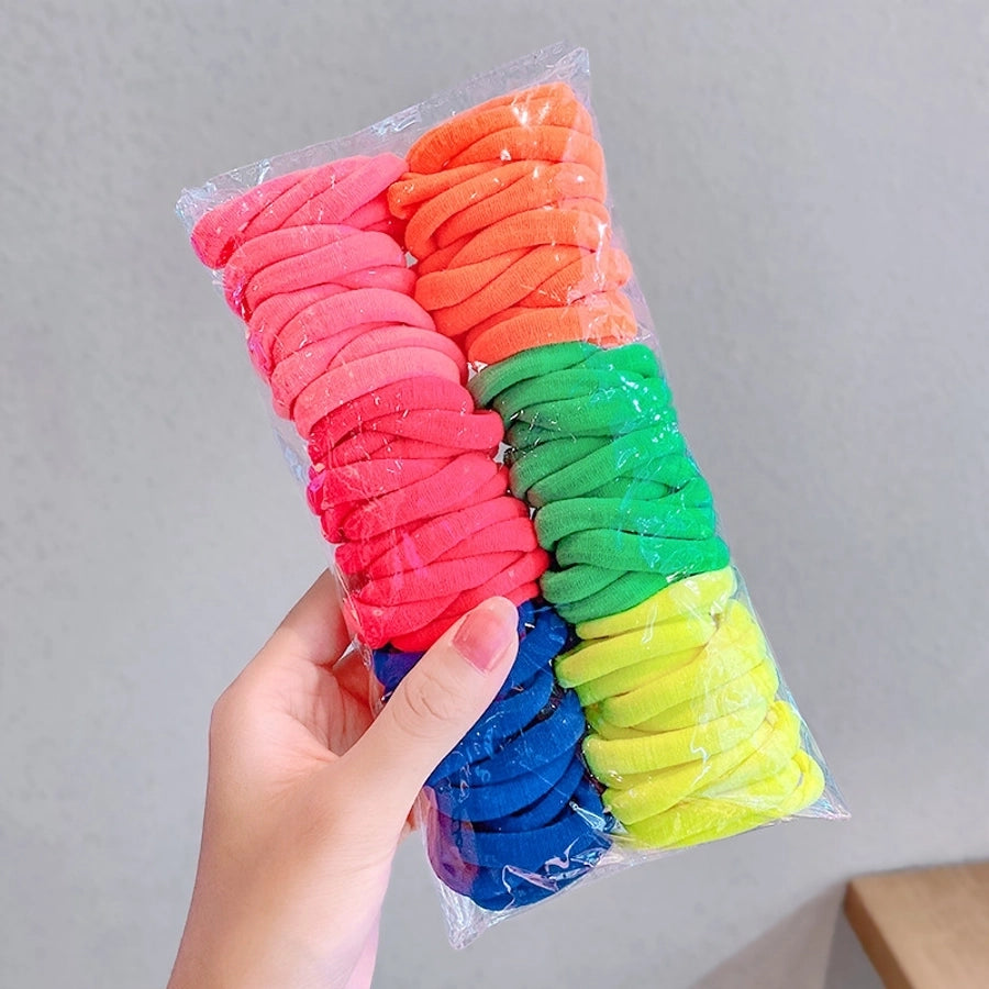 korean candy color towel hair ring combination set simple and versatile rubber band hair headdress