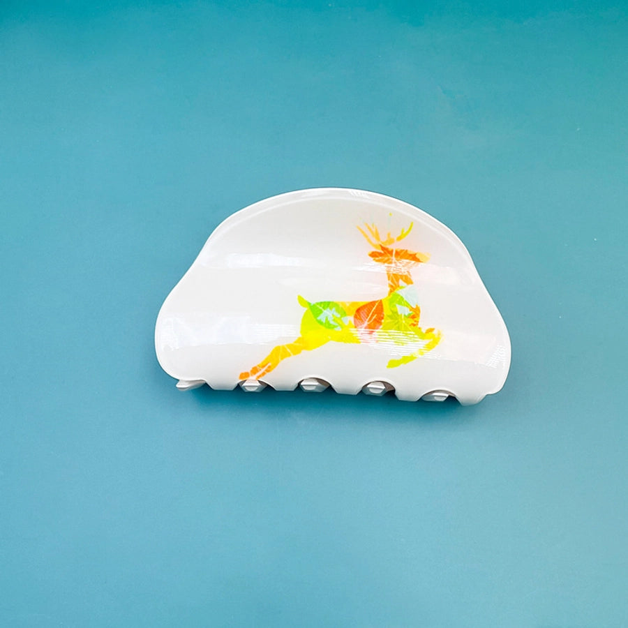 Christmas Basic Women's Christmas Tree Deer PVC Hair Claws